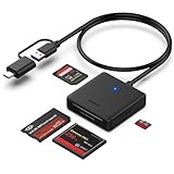Speicherkartenleser, BENFEI 4 in 1 USB USB-C auf SD Micro SD MS CF Kartenleser Adap
