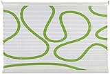 Plissee - Weiß - Grün - 80 x 130 cm - Klemmträg