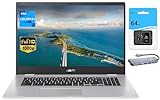 ASUS Chromebook Laptop 2023, 43,9 cm (17,3 Zoll) FHD 1080p Breitbild, Intel Celeron N4500 (bis zu 2,8 GHz), 4 GB RAM, 128 GB Speicher (64 GB eMMC + 64 GB SD), Webcam, WiFi 6, langer Akku, Chrome OS,