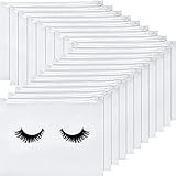 Lapyyne 50 StüCk Wimperntaschen Wimperntaschen für die Nachsorge Wimpern Make-Up mit ReißVerschluss für Frauen (Weiß 7X5)