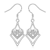 925 Sterling Silber Ohrringe für Frauen Eleganter Schmuck Alle passen Kristall Muttertagsgeschenk