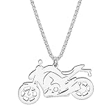 WEVENI Emaille-Legierung Fahrrad Halskette Fahrrad Anhänger Kette Einzigartige Schmuck Geschenke für Frauen Mädchen Radfahren Enthusiasten, Emaille, Kein E