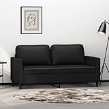 Cozynest 2-Sitzer-Sofa Schwarz 140