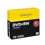 Intenso DVD+RW Rohlinge, Rewritable, 4,7GB, 4x Speed, 10er Slim C