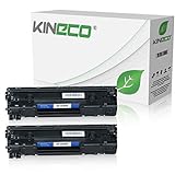 Kineco 2 Toner kompatibel mit HP CE285A CE285X Laserjet Pro P1100, Laserjet Pro P1102w ePrint, Laserjet Pro M1132 All-in-One - 85A - Schwarz je 2.100 S