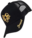 Bexxwell Trucker Cap schwarz/Gold mit 3D Logo-Stickerei (optimale Passform, Kappe, Black, Truckercap, Logo, Cap, Unisex)