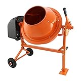 T-Mech Elektrischer Betonmischer Mörtelmischer Betonmischmaschine Mischmaschine 250W Motor Beton Mörtel Zement Mischer Baustelle - 70 L