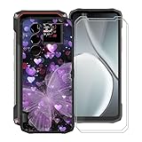 KJYFOANI Handyhülle für Doogee Blade10 Max (6.56') und 2 Stück Schutzglas Gehärteter Film, Ultra Dünn Weiche Silikon Stoßfest Schutzhülle, Flexibel TPU Tasche Cover - Schwarz Hülle - XV16