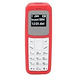 Handy, Niedrige Strahlungsrate, Leicht, Transparent, Kleine Tastatur, Kompaktes ABS-Handy mit Ohrbügel für Sport (Rot)