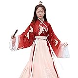 HongYa Hanfu Frau Chinesische Volkstanzkostüme Orientalische Asiatische Ming-Dynastie Fee Prinzessin Fotografie Bühnenshow Kleid für F