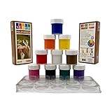 SÜDOR Holzspielzeug Farben. Malfarben fürs Spielzeug aus Holz. 10 Farben je 20 ml. Acryl-Farben auf Wasserbasis für Kinder und Erwachsene. Acrylfarben-Set für Kinder. Malen auf Holz. 10 x 20