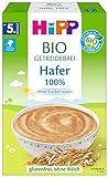 Hipp Bio-Getreide-Breie ungesüßt, 100% Hafer, glutenfrei, 6er Pack (6 x 200 g)