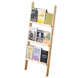 EPANO LXXW Zeitschriftenständer 3-stöckiger Zeitschriftenständer aus Holz, Zeitschriftenständer, Büro-Aktenständer, einfach zu montieren für Ausstellungen, Literatur(70cm Wide)