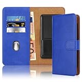 Cadorabo Klapphülle kompatibel mit Samsung Galaxy S3 / S3 NEO-Handyhülle mit Kartenfach, 360 Grad Schutzhülle zum klappen- Flip Case Book Cover PU Leder Handytasche klappbar BLAU