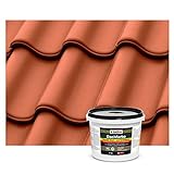 Isolbau Dachfarbe - 4 kg RAL Farbe Fassadenfarbe Nano Dachlack Sockelfarbe Wetterfest - Lösemittelfrei, Wasserdicht, UV-beständig - Zieg