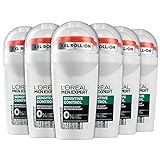 L'Oréal Men Expert L’Oreal Men Expert Sensitive Control Deo Roll-On, 24H Schutz für empfindliche Haut dank Birkensaft. Ohne Alkohol und Aluminium (6 x 50 ml)