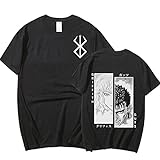 MR.YATCLS Berserk T-Shirt - Japanisches Anime Manga Berserk Guts & Griffith Bedrucktes T-Shirt Unisex - Anime Cosplay Kostüm Rundhals Kurzarm T-Shirt Herren/D