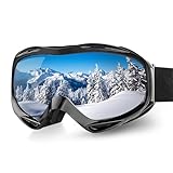 EMOIEMO Skibrille für Damen und Herren - Snowboardbrille für Brillenträger, OTG UV-Schutz Ski Snowboard Brille Schneebrille Motorradbrillen,Kompatibler Helm Anti Fog Skibrillen,für Outdoor Ak