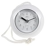MPM Quality Design Badezimmer-Uhr aus Kunstoff, Quarz-Uhrwerk Sweep, 3-5 ATM Wasserdicht, Weiß, Ø 135 mm, geeignet auch für Außenbereich und als Badezimmeruhr, Pooluhr, Kü