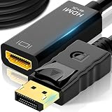 Retoo DisplayPort auf HDMI-Adapter Mini Display Port auf HDMI-Konverter Adapter zu HDMI Buchse kompatibel mit HDTV Monitor Projektor Desktop Surface Minidisplayport Thunderbolt 25,5 cm Schw