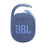 JBL Clip 4 Eco Bluetooth Lautsprecher aus recyceltem Material in Blau – Wasserdichte, tragbare Musikbox mit praktischem Karabiner – Bis zu 10 Stunden kabelloses Musik Streaming