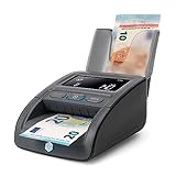 Safescan 155-S & RS-100 automatischer Geldscheinprüfer zur schnellen Überprüfung von Geldscheinen - Falschgeldprüfgerät mit 7-facher Echtheitsprüfung - 100% genaues Prüfgerät inkl. Banknotenstap