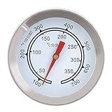 BBQ-Thermometer, 100–700 ℉ Edelstahl-Temperaturanzeige, analoges Zifferblatt, Doppelskala, Herd-Thermometer für Grill, BBQ, O