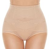 SIMIYA Damen Shapewear Unterhose Bauchweg Miederhose hoher Taille Unterwäsche Bauchkontrolle Miederpant weicher und bequemer Body Shaper für Frauen (Beige, XL)