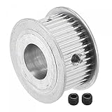 sourcing map 3M35 Zähne Zahnriemenscheibe Zahnriemenantrieb Zahnrad mit M5 Schraube 16mm Bohrung für Gürtel 3D Drucker CNC