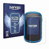 Savvies 6 Stück Schutzfolie kompatibel mit Garmin eTrex Touch 35 Displayschutz-Folie Ultra-Transp