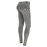 FREDDY Damen Skinny Jeans, , Grau (Jeans Grigio/Cuciture Gialle J3y), Gr. 34 (Herstellergröße:X-Small)