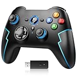 EasySMX Wireless PC Controller Game Controller PC Kabellos Bluetooth Gamepad mit Hall-Trigger&Dual Vibration&Turbo funktion, kompatibel mitPC/PS3/Switch/Android TV/TV-Box/Handy/Tablet/Laptop – B