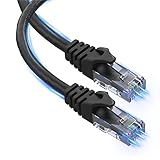Ultra Clarity Cables Lan Kabel 12 Meter, Netzwerkkabel mit 10 Gbps Schwindigkeit, Ethernet-Kabel für Gerät mit RJ45-Port, Switches, Router, Modems, 40 Fuß, Schw