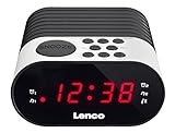 Lenco Radiowecker CR-07 mit LED-Display, 2 Weckzeiten, Dual Alarm, Sleeptimer, Schlummerfunktion, in 3 Farben, k