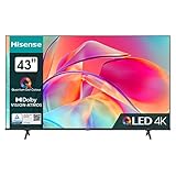 Hisense 43E7KQ QLED Smart TV 108 cm (43 Zoll), 4K, HDR10, HDR10+ decoding, HLG, Dolby Vision, DTS Virtual, 60Hz Panel, Bluetooth, Alexa Built-in, VIDAA Voice, schw
