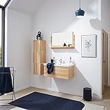 Home Deluxe - Badmöbel-Set - WANGEROOGE Big Holz - Large - inkl. Waschbecken und komplettem Zubehör - Breite Waschbecken: ca. 80cm | Badezimmermöbel Waschtisch Badmöb
