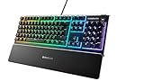 SteelSeries Apex 3 - Gaming Tastatur - 10-Zonen RGB-Beleuchtung - Premium magnetische Handballenauflage - Deutsches (QWERTZ) Lay