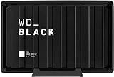 WD_BLACK D10 Game Drive externe Festplatte 8 TB (Übertragungsgeschwindigkeit bis zu 250 MB/s, 7200 U/min und aktive Kühlung, USB Typ-A zum Laden von Gaming-Ausrüstung) Schw