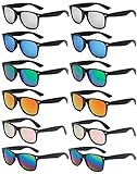 Eyegla 12 Stücke Unisex Retro Party Brillen Neon Farbe Lustige Party Sonnenbrillen Set Für Damen H