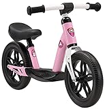BIKESTAR Extra leichtes Kinder Laufrad mit Trittbrett für Jungen, Mädchen ab 2-3 Jahre | 10 Zoll Lauflernrad Eco Classic | Pink
