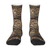 Tnnutp Rustikale Socken mit Ziegelmauer-Motiv, modisch, Vintage-Stil, weich, gemütlich, Stiefel, Socken, Geschenk für Damen und Herren, Laufsocken, Weiss/opulenter Garten, Einheitsgr��