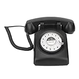 Fockety Retro-Drehtelefon, Vintage Old Fashioned Corded Telefon mit Wahlwiederholung Mechanische Klingelton und Lautsprecher-Funktion, 1960's Style Classic Landline Antique T