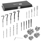 STAHLWERK Gewinde-Reparatur-Set 131-teiliger Gewinde-Reparatur-Satz M5 M6 M8 M10 M12 Gewinde-Reparatur-Werkzeug mit Gewindebohrern, Bohrern, Brechwerkzeug, Einbauwerkzeug und Gew