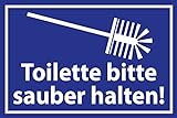 Generisch Blechschild 20x30cm Toilette Bitte Sauber Halten Spruch T