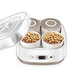 Natto Fermentationsmaschine, 1.5L Intelligenter Joghurt-Dampfgarer mit Keramik-Küchenbehälter - Joghurt-Natto-H