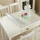 Tischfolie 2mm Transparent - Maß nach Wunsch - Klar Tischdecke Tischschutz Schutzfolie Abwaschbar weich PVC Kunststoffplatte (70x110cm)