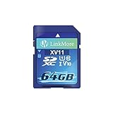 LinkMore XV11 SDXC-Karte, 64 GB, kompatibel mit Kamera, PC, A1, UHS-I, U1, V10, Klasse 10, Lesegeschwindigkeit bis zu 98 MB/s, Schreibgeschwindigkeit bis zu 30 MB/
