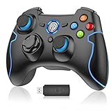 EasySMX PC Gamepad, Wireless Controller, Gaming Controller für PS3/PC(Windows XP/7/8/8.1/10/11)/Android TV-Box, Vista,Sw