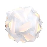 kwmobile DIY Puzzle Lampe Lampenschirm - Deckenlampe Pendelleuchte Schirm Teile - Jigsaw Puzzlelampe min. 15 Designs Ø ca. 27 cm - Gr. M in Weiß