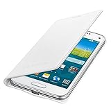 Samsung Flip Wallet Hülle Case Cover für Samsung Galaxy S5 Mini - Metallic Weiß